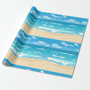 Landschaft am tropischen Meer Geschenkpapier