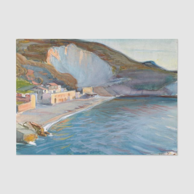 Landschaft an der Küste von Neapel, M. Enckell Seidenpapier (Vorderseite)