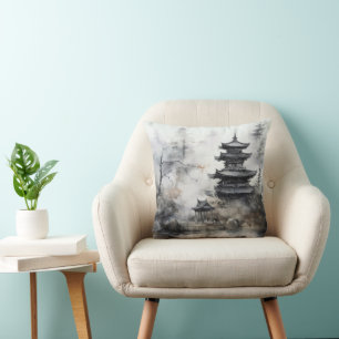 Landschaft Asiatisch Traditionell Kissen