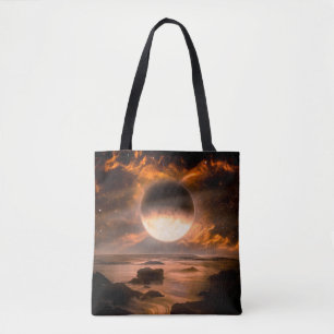 Landschaft auf einem fantastischen außerirdischen tasche