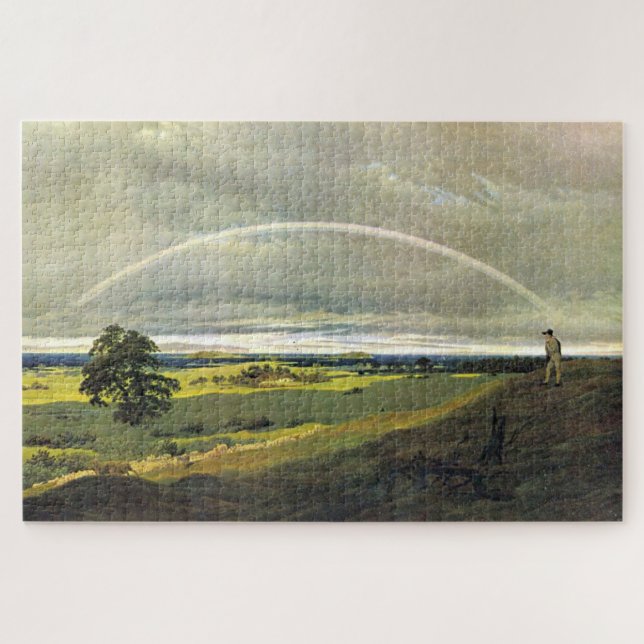 Landschaft auf Rügen mit Rainbow - Friedrich (Horizontal)