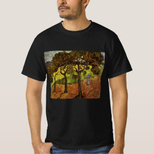 Landschaft, Bäume und Figuren von Vincent van Gogh T-Shirt