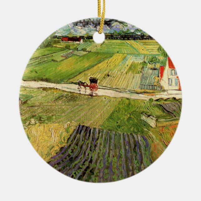 Landschaft, Beförderung und Zug durch Vincent van  Keramik Ornament (Vorne)