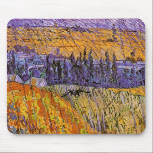 Landschaft bei Auvers im Regen von Vincent van Gog Mousepad