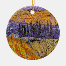 Landschaft bei Auvers in Rain von Vincent van Gogh