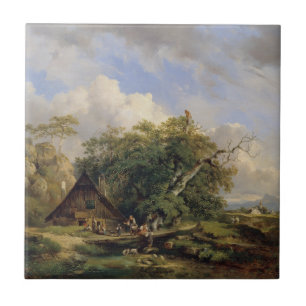 Landschaft bei Gutenstein - Dominik Schufried Fliese