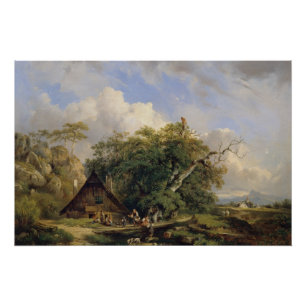 Landschaft bei Gutenstein – Dominik Schufried Poster