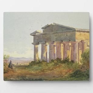 Landschaft bei Paestum (mit Papier) Fotoplatte