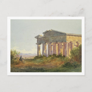 Landschaft bei Paestum (mit Papier) Postkarte