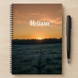 Landschaft bei Sonnenuntergang Benutzername Notizbuch