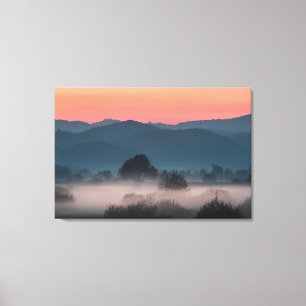 Landschaft bei Sonnenuntergang Leinwanddruck