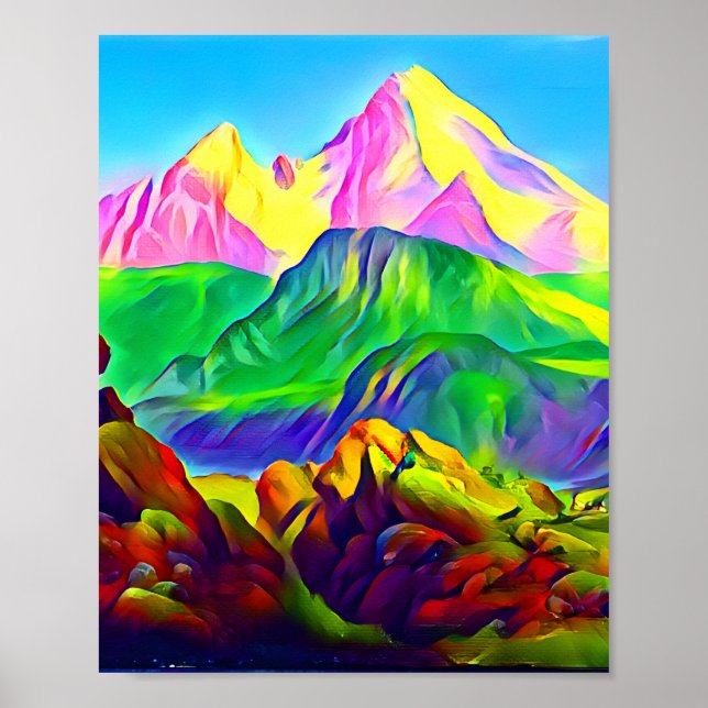 Landschaft Berge   Poster (Vorne)
