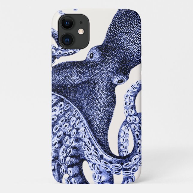 Landschaft Blauer Krake Case-Mate iPhone Hülle (Rückseite)