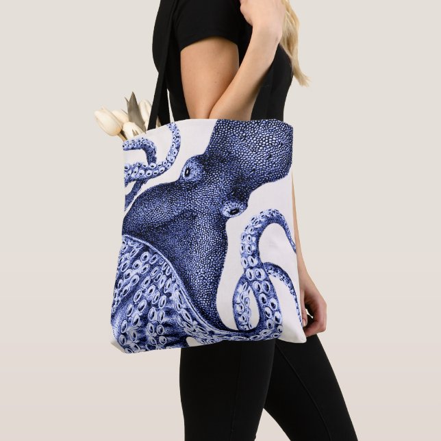 Landschaft Blauer Krake Tasche (Von Nahem)