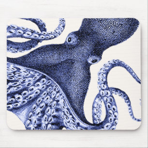 Landschaft Blauer Kraken Mousepad