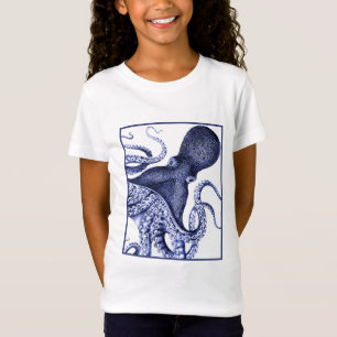 Landschaft Blauer Kraken T-Shirt