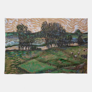 Landschaft, Brücke über die Oise von Vincent van G Geschirrtuch