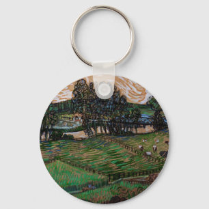 Landschaft, Brücke über die Oise von Vincent van G Schlüsselanhänger