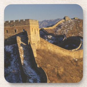 Landschaft der Chinesischen Mauer bei Sonnenunterg Getränkeuntersetzer