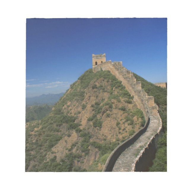 Landschaft der Chinesischen Mauer, China Notizblock (Vorderseite)