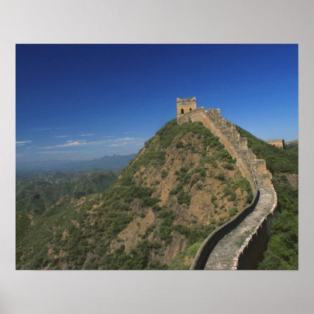 Landschaft der Chinesischen Mauer, China Poster (Vorne)