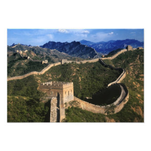 Landschaft der Chinesischen Mauer, Jinshanling, Ch Fotodruck