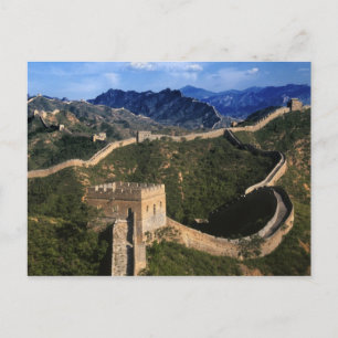 Landschaft der Chinesischen Mauer, Jinshanling, Ch Postkarte