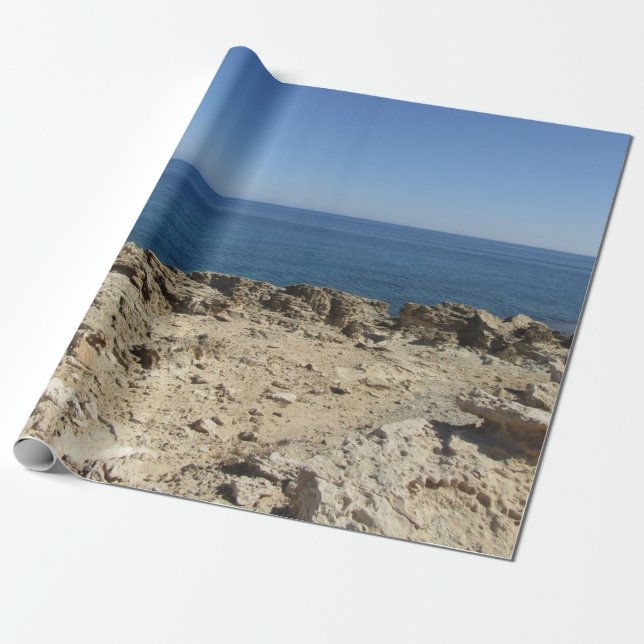 Landschaft der griechischen Inseln im Mittelmeer Geschenkpapier (Ungerollt)