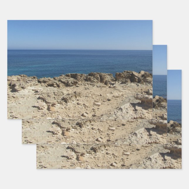 Landschaft der griechischen Inseln im Mittelmeer Geschenkpapier Set (Set)