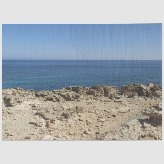 Landschaft der griechischen Inseln im Mittelmeer Seidenpapier (Vorderseite)