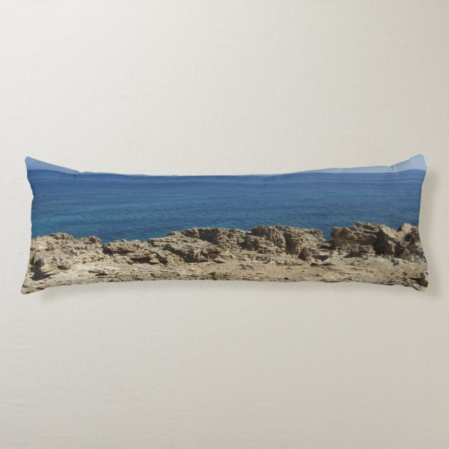 Landschaft der griechischen Inseln im Mittelmeer Seitenschläferkissen (Vorderseite)