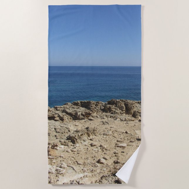 Landschaft der griechischen Inseln im Mittelmeer Strandtuch (Vorderseite)