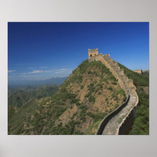 Landschaft der Großen Mauer, China Poster