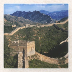 Landschaft der Großen Mauer, Jinshanling, China Glasuntersetzer