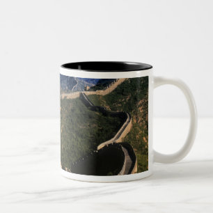 Landschaft der Großen Mauer, Jinshanling, China Zweifarbige Tasse