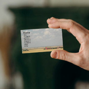 Landschaft der landwirtschaftlichen Weizenfelder Visitenkarte