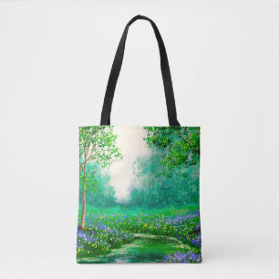 Landschaft der Ölgemälde, Frühling, Baum in den Wä Tasche
