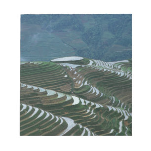 Landschaft der Reisterrassen im Gebirge, 2 Notizblock
