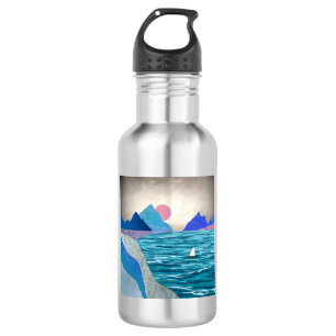 Landschaft der Sailboat Cove Edelstahlflasche