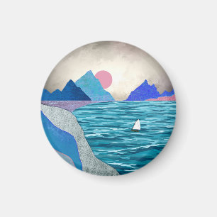 Landschaft der Sailboat Cove Magnet