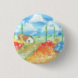 Landschaft der Weite der Toskana Button