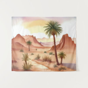 Landschaft der Wüste mit Datumsfeldern Wandteppich