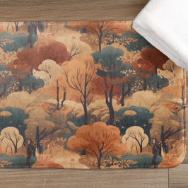 Landschaft des bebauten Herbstwaldes - Rustikales  Badematte