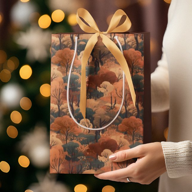 Landschaft des bebauten Herbstwaldes - Rustikales  Mittlere Geschenktüte (Von Creator hochgeladen)