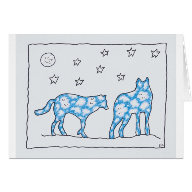 LANDSCHAFT DES HIMMEL-WOLF-ZWEI durch Ruth I. (Vorderseite (Horizontal))