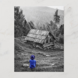 Landschaft des ländlichen Raums Minimalistische Fo Postkarte