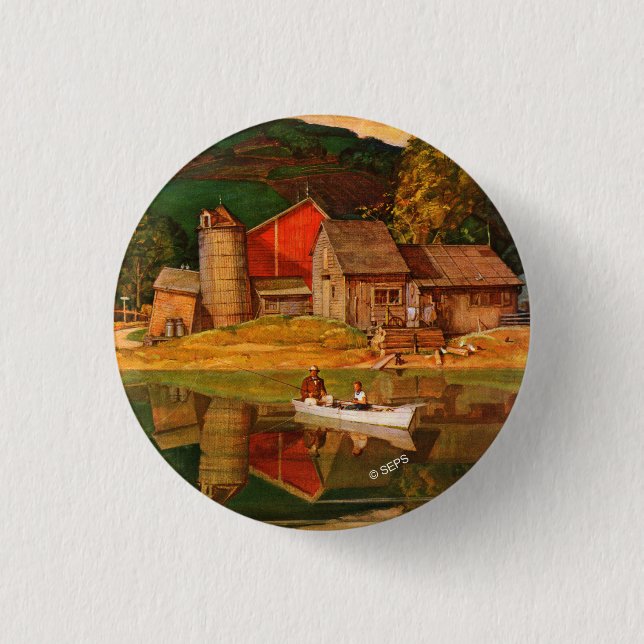 Landschaft des Landschaftsparks von Mead Schäffer Button (Vorderseite)
