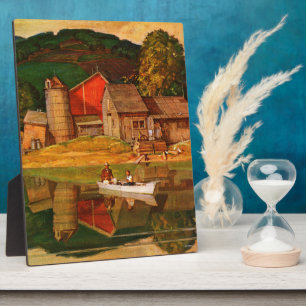 Landschaft des Landschaftsparks von Mead Schäffer Fotoplatte