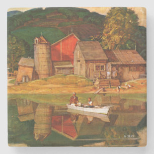 Landschaft des Landschaftsparks von Mead Schäffer Steinuntersetzer