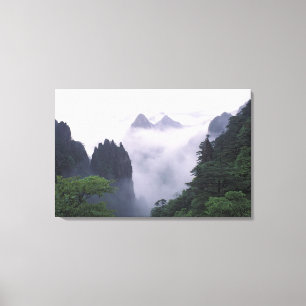 Landschaft des Mt. Huangshan (Gelber Berg) in Leinwanddruck